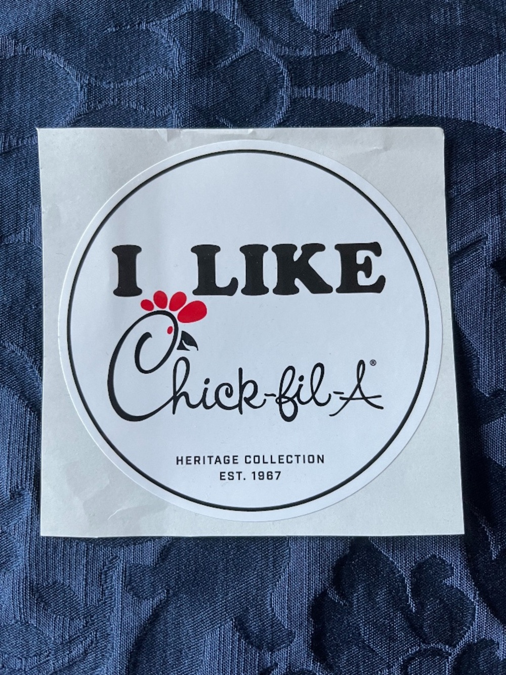 NEW I Like Chick-Fil-A decal sticker black, red & white